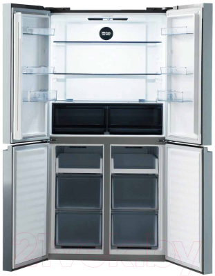 Холодильник с морозильником Centek CT-1745 NF White Glass