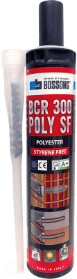 Химический анкер Bossong BCR 300 POLY SF (300мл)