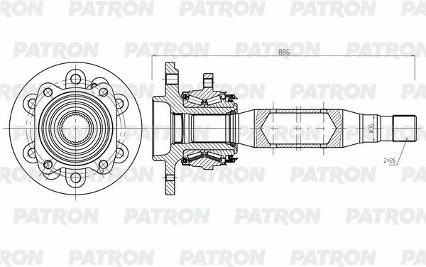 Приводной вал Patron PDS0563