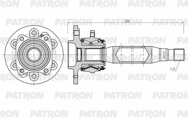 Приводной вал Patron PDS0565