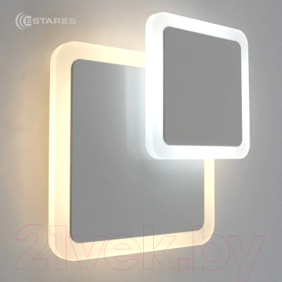 Бра Estares Geometria Square 12W 2S-184x53-WHITE/WHITE-220-IP20_2021