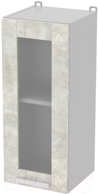Шкаф навесной для кухни Интерлиния Компо ВШ30ст-720-1дв (бетон лайт)