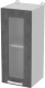 Шкаф навесной для кухни Интерлиния Компо ВШ30ст-720-1дв (бетон портленд) - 