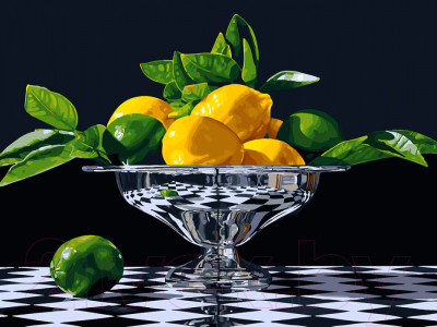 Картина по номерам БЕЛОСНЕЖКА Ваза с лимонами / 1173-AS