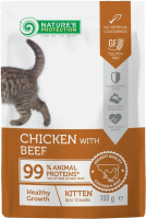 Влажный корм для кошек Nature's Protection Kitten Healthy Growth с курицей и говядиной / NPUPF63656 (100г) - 