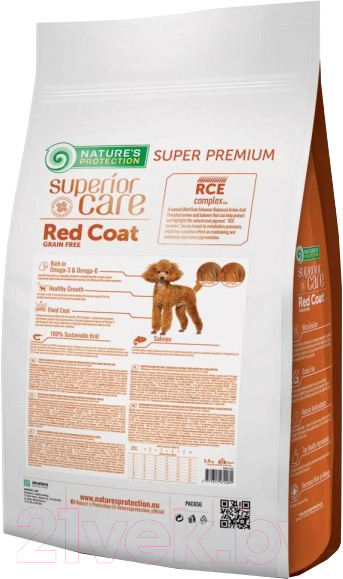 Сухой корм для собак Nature's Protection SC Red Coat Grain Free Salmon / NPSC47228 (1.5кг) — фото 2