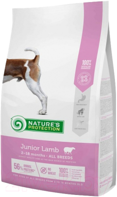 Сухой корм для собак Nature's Protection Junior Lamb / NPS45746 (2кг)