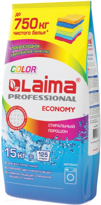 Стиральный порошок Laima Professional Color / 605572 (15кг)