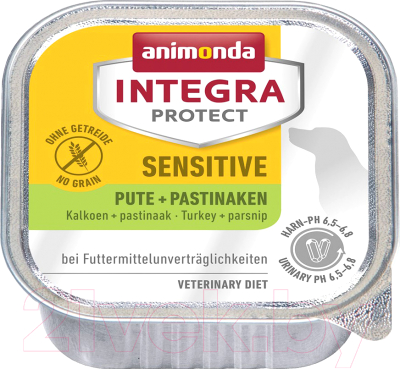 Влажный корм для собак Animonda Integra Protect Sensitive c индейкой и пастернаком / 86539 (150г)