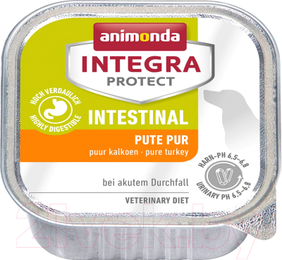 Влажный корм для собак Animonda Integra Protect Intestinal c индейкой / 86413 (150г)