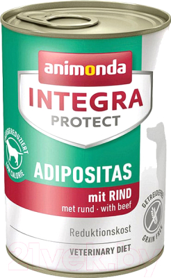 Влажный корм для собак Animonda Integra Protect Adipositas с говядиной / 86408 (400г)