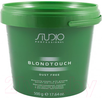 Порошок для осветления волос Kapous Dust Free экстракт женьшеня и рисовые протеины (500г)