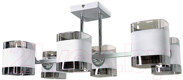 Люстра Aitin-Pro НПБ 02-6x60-101 / 9089/6 (белый/хром)