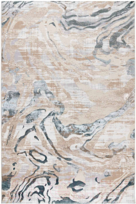Коврик Radjab Carpet Бьянка Прямоугольник D007A / 7643RK-B (1.2x1.8, Cream Shirink/Blue Fdy)