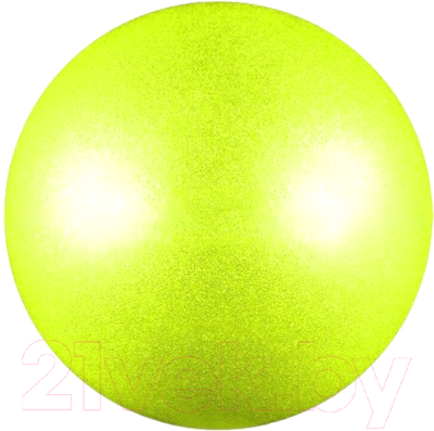 Мяч для художественной гимнастики Indigo IN377 (лимонный с блестками)