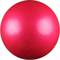 Мяч для художественной гимнастики Indigo IN377 (розовый с блестками) - 