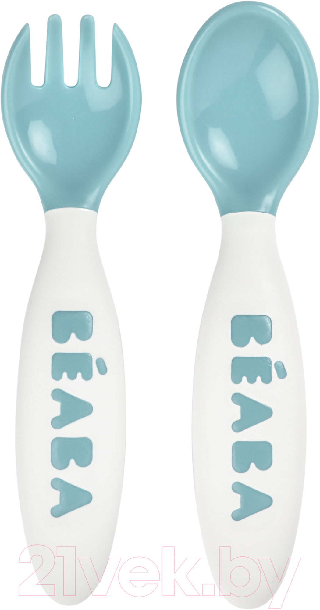 Набор столовых приборов для кормления Beaba Set Of 2 2nd Age Fork + Blue 913398