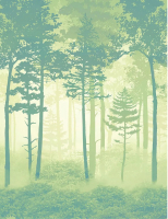 Фотообои листовые Citydecor Таинственный лес 11 (200x260см) - 