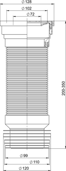 Слив (гофра) РМС ОУА-0.35м