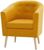 Кресло мягкое Mio Tesoro Джон 117 (желтый 1103) - 