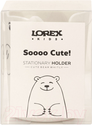 Подставка настольная Lorex Kids. Cute Bear / LXKDOCB-WH (белый)