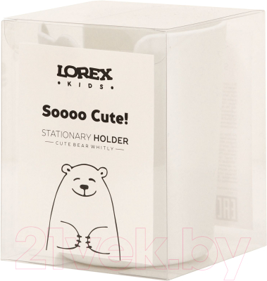 Подставка настольная Lorex Kids. Cute Bear / LXKDOCB-WH (белый)