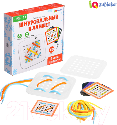 Развивающий игровой набор Zabiaka Шнуровальный планшет / 994912
