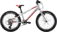 Детский велосипед STARK Geek 20 2024 (10, лакированный алюминий/красный) - 