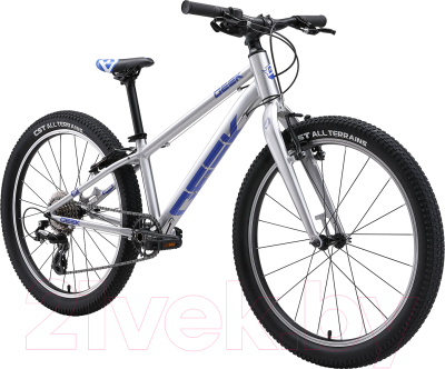 Велосипед STARK Geek 24 2024 (12, лакированный алюминий/фиолетовый)