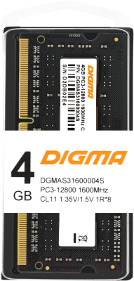 Оперативная память DDR3L Digma DGMAS31600004S