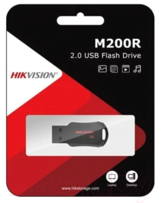 Usb flash накопитель Hikvision M200R USB2.0 16GB / HS-USB-M200R/16G (черный)