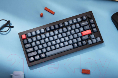 Клавиатура Keychron V1 Max RGB Hot-Swap Knob Version Brown Switch / V1M-D3-RU (черный)