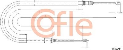 Трос ручного тормоза Cofle 92.10.6793 