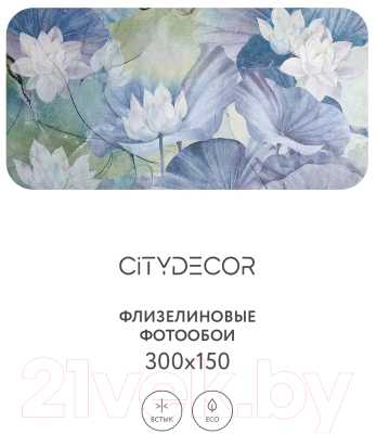 Фотообои листовые Citydecor Blossom 18 (300x150см)