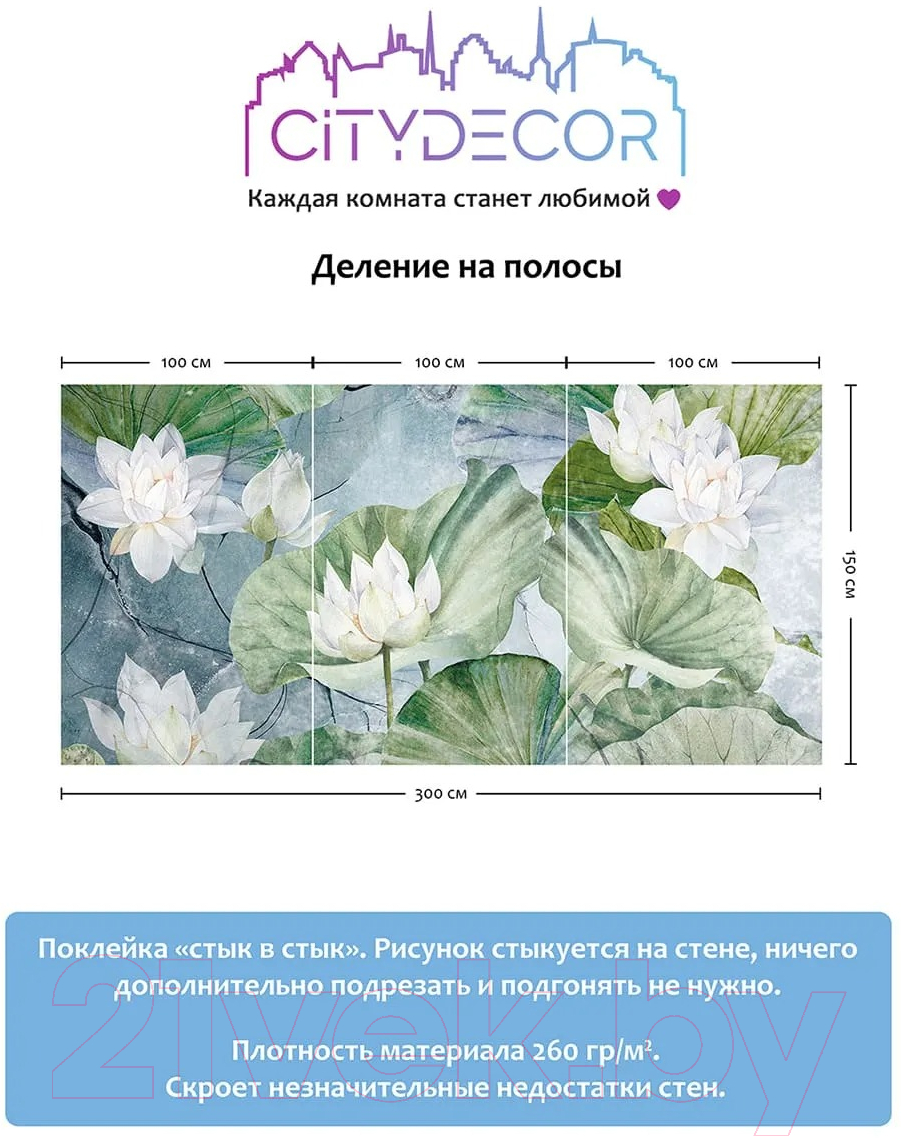 Фотообои листовые Citydecor Blossom 26