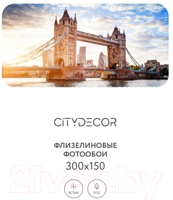 Фотообои листовые Citydecor Города и Архитектура 48 (300x150см)