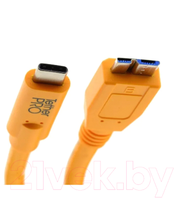 Кабель Tether Tools TetherPro USB-C to USB 3.0 Micro-B / CUC3315-ORG (4.6м, оранжевый)