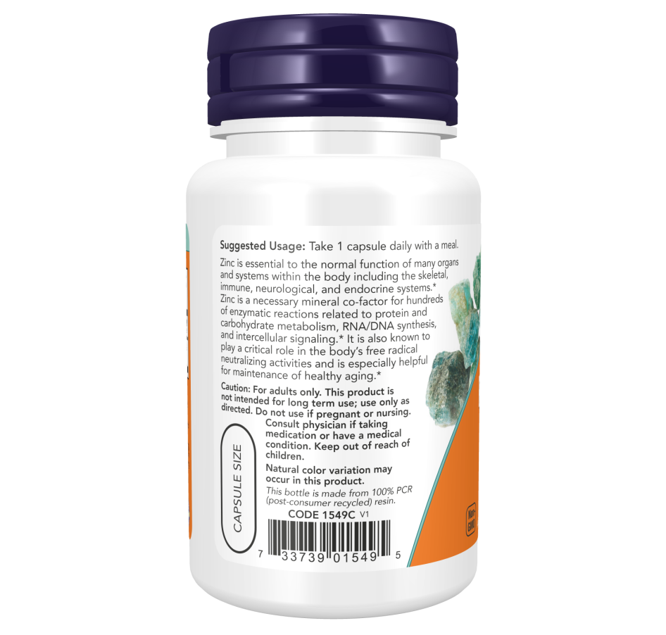 Минерал NOW Foods Zinc Picolinate 50mg (60шт) — фото 2
