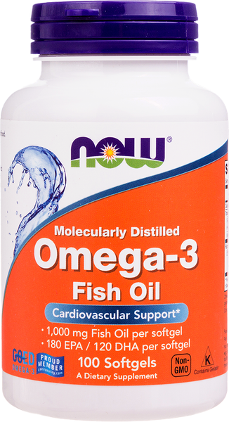 Жирные кислоты NOW Foods Omega-3 1000 мг (100шт)