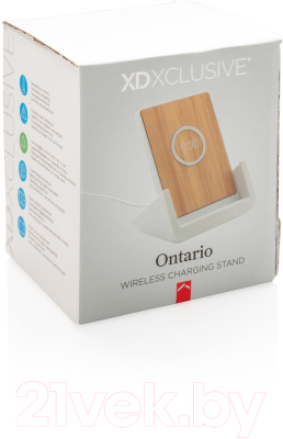 Зарядное устройство беспроводное Xindao Ontario / P308.483 (белый/коричневый)