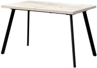 Обеденный стол Millwood Ванкувер 120-152x70x75 (дуб белый Craft/металл черный) - 