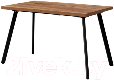 Обеденный стол Millwood Ванкувер 120-152x70x75 (дуб табачный Craft/металл черный)