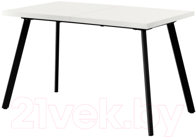 Обеденный стол Millwood Ванкувер 120-152x70x75 (белый/металл черный)