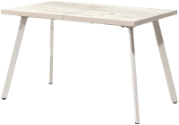 Обеденный стол Millwood Ванкувер 120-152x70x75 (дуб белый Craft/металл белый) - 