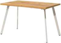 Обеденный стол Millwood Ванкувер 120-152x70x75 (дуб золотой Craft/металл белый) - 