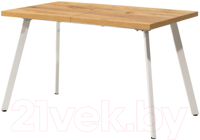 Обеденный стол Millwood Ванкувер 120-152x70x75 (дуб золотой Craft/металл белый)