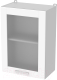 Шкаф навесной для кухни Интерлиния Компо ВШ50ст-720-1дв (белый платинум) - 