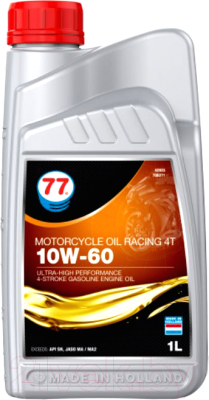 Моторное масло 77 Lubricants Motorcycle Oil Racing 4T 10W-60 / 708271 (1л)