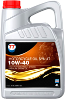 Моторное масло 77 Lubricants Motorcycle Oil Syn 4T 10W-40 / 709344 (4л) - 