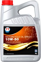 Моторное масло 77 Lubricants Motorcycle Oil Syn 4T 10W-50 / 709345 (4л) - 